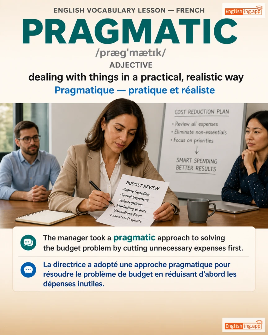 Pragmatic: English vocabulary meaning and example