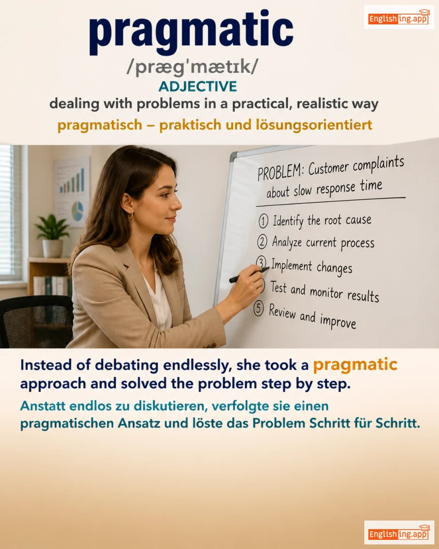 Pragmatic: English vocabulary meaning and example