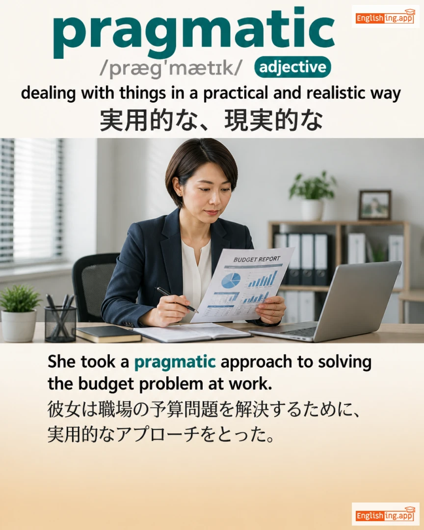 Pragmatic: English vocabulary meaning and example