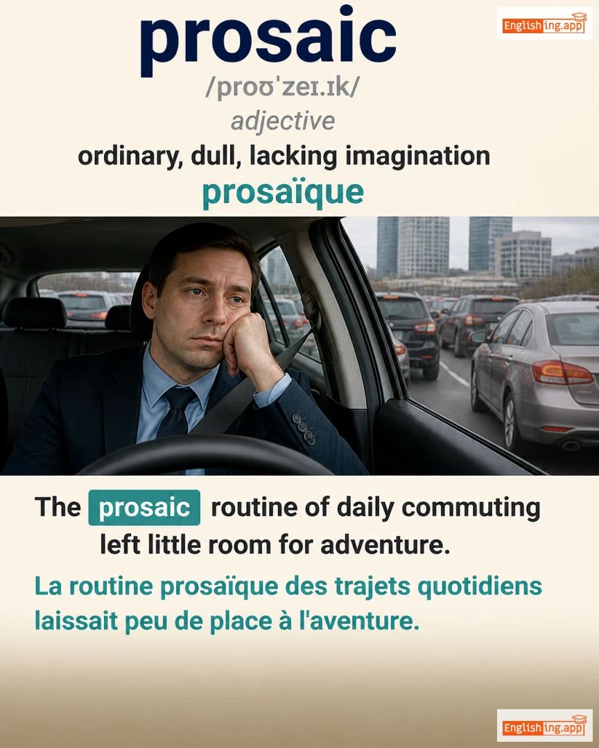 Prosaic: English vocabulary meaning and example