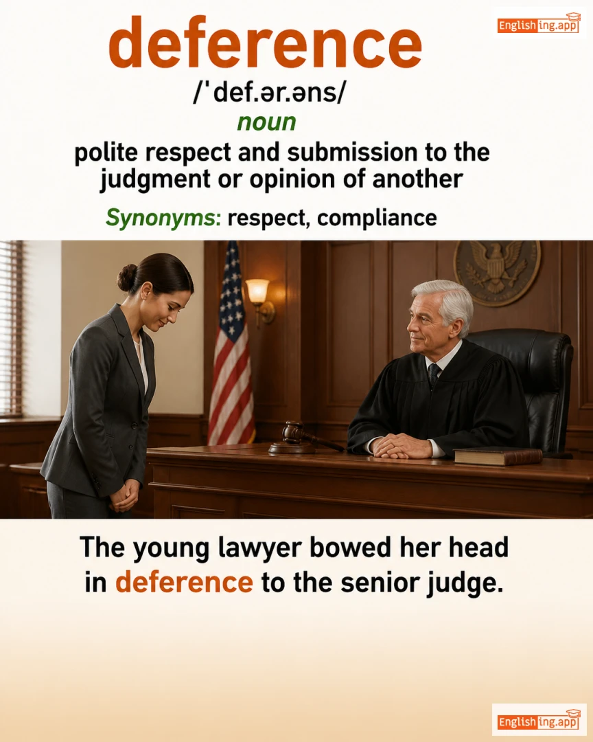 Deference: English vocabulary meaning and example