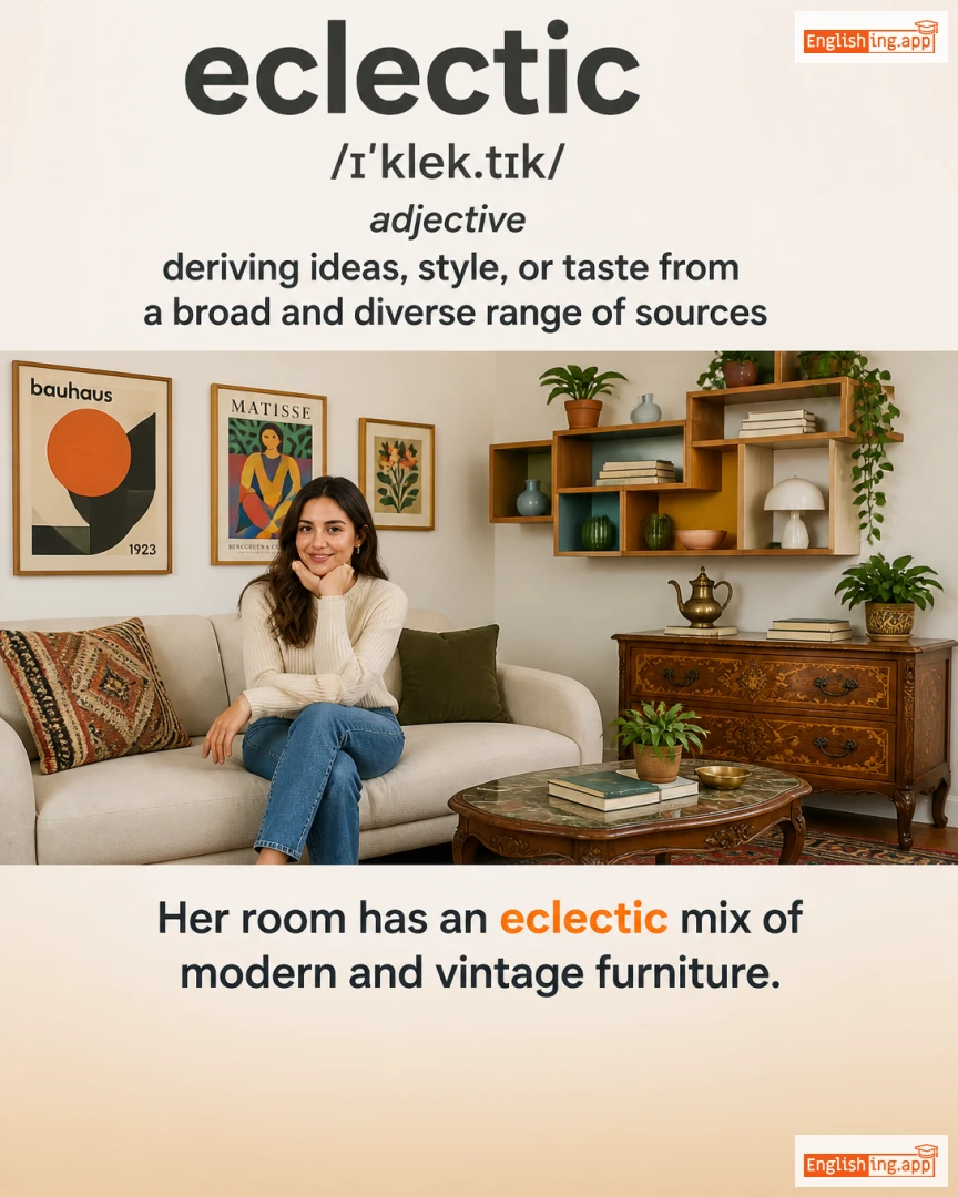 Eclectic: English vocabulary meaning and example