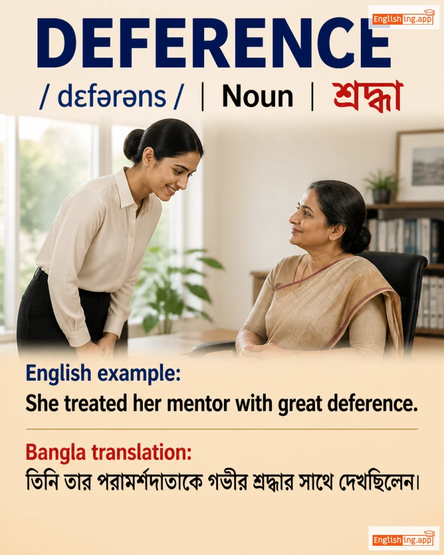 Deference: English vocabulary meaning and example