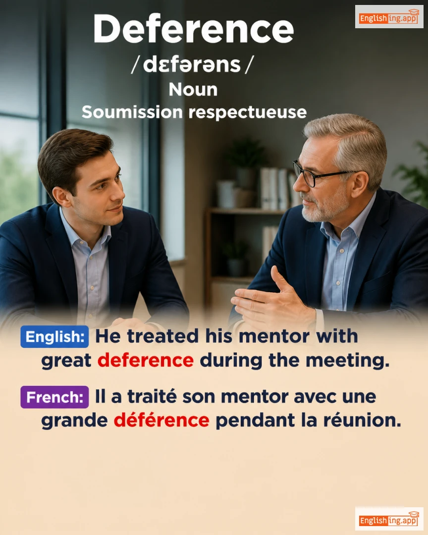 Deference: English vocabulary meaning and example
