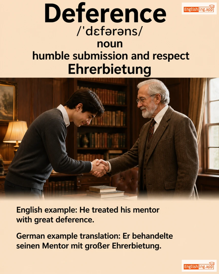 Deference: English vocabulary meaning and example