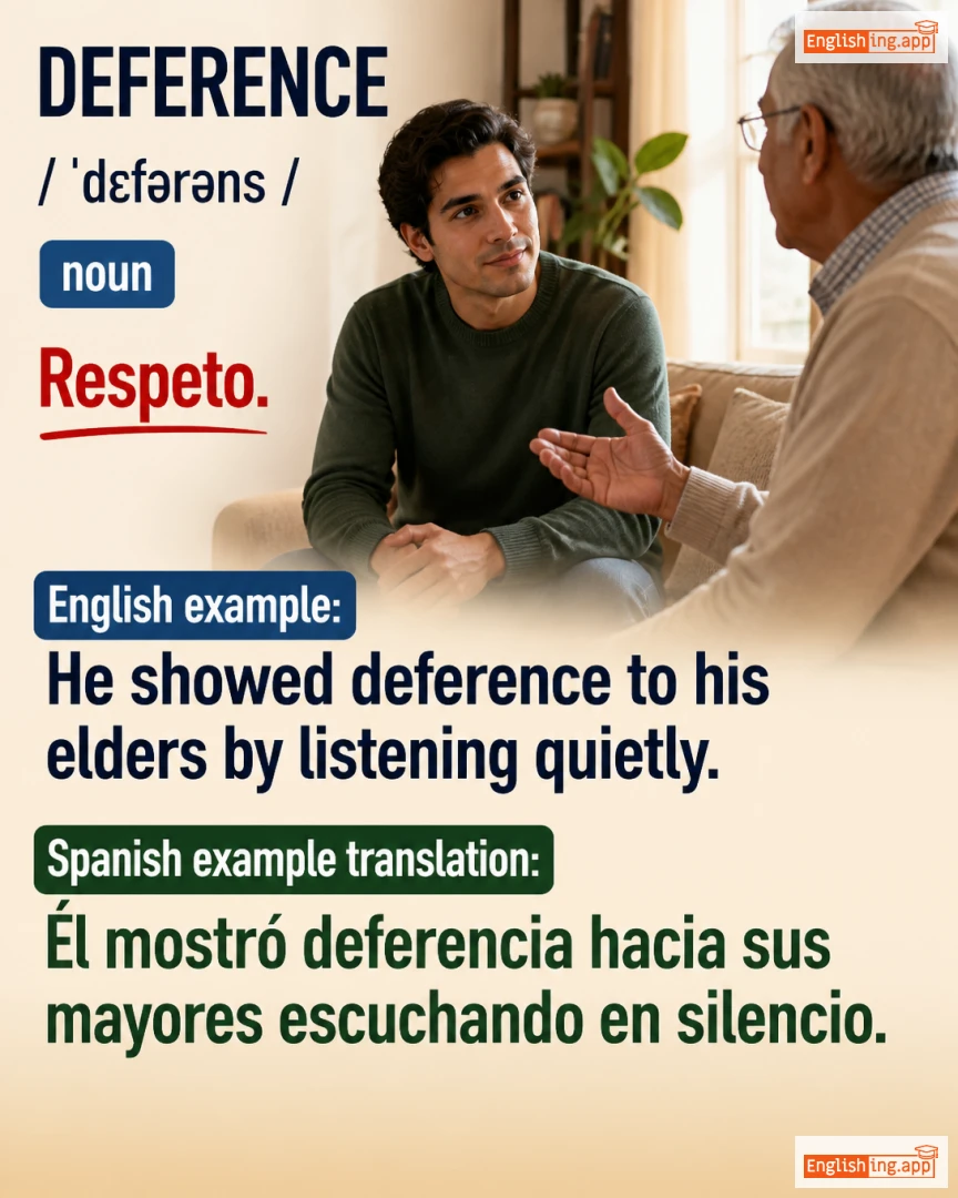 Deference: English vocabulary meaning and example