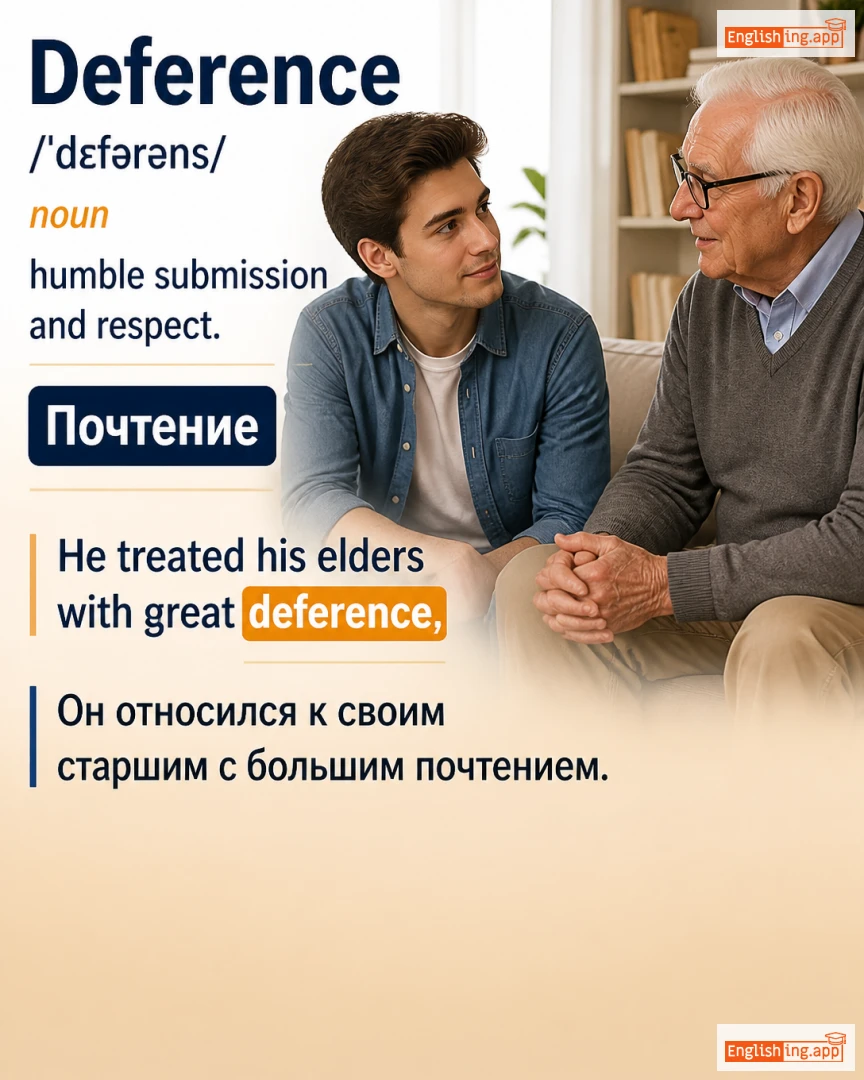 Deference: English vocabulary meaning and example