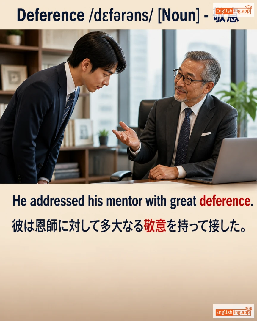 Deference: English vocabulary meaning and example