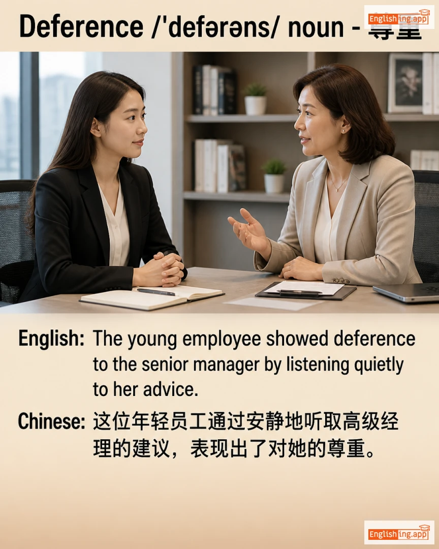 Deference: English vocabulary meaning and example