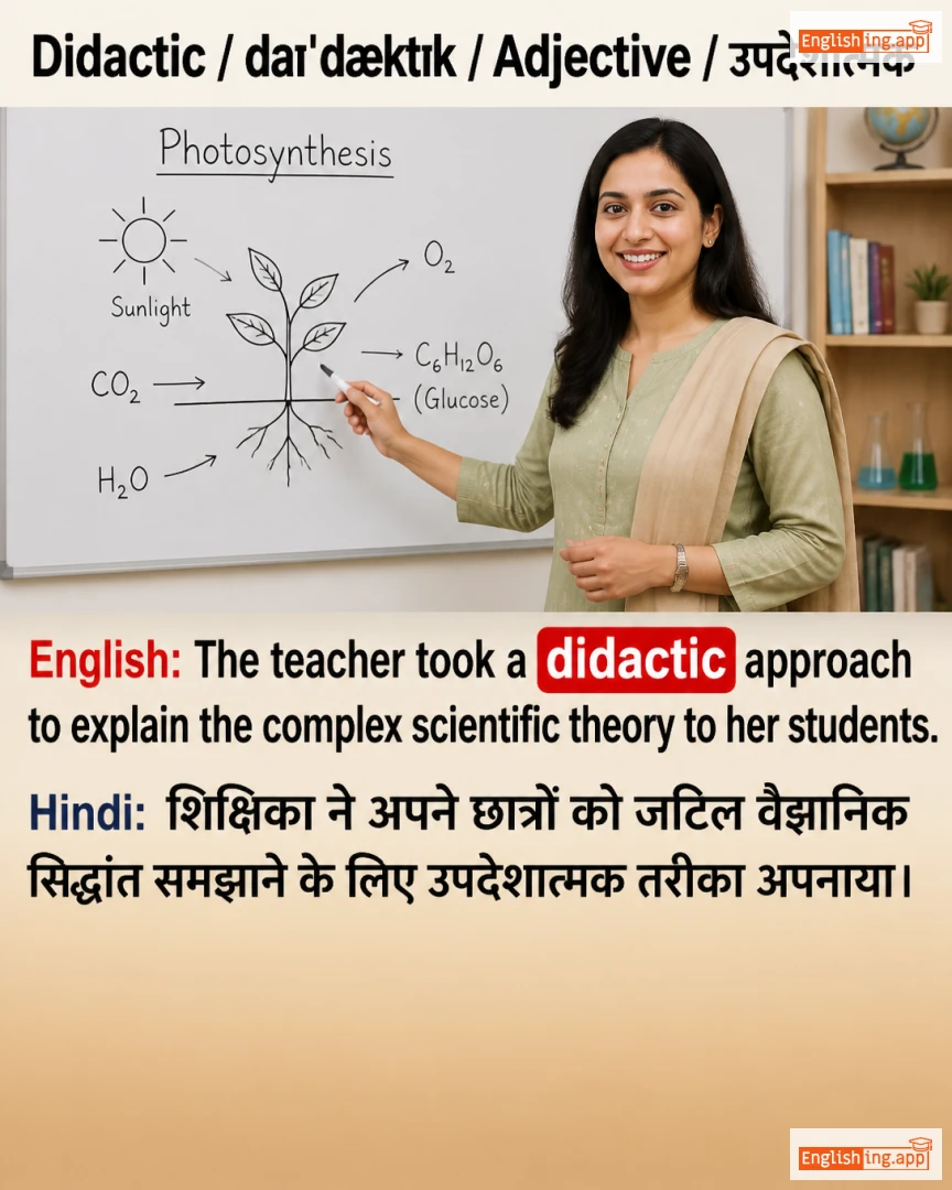 Didactic: English vocabulary meaning and example