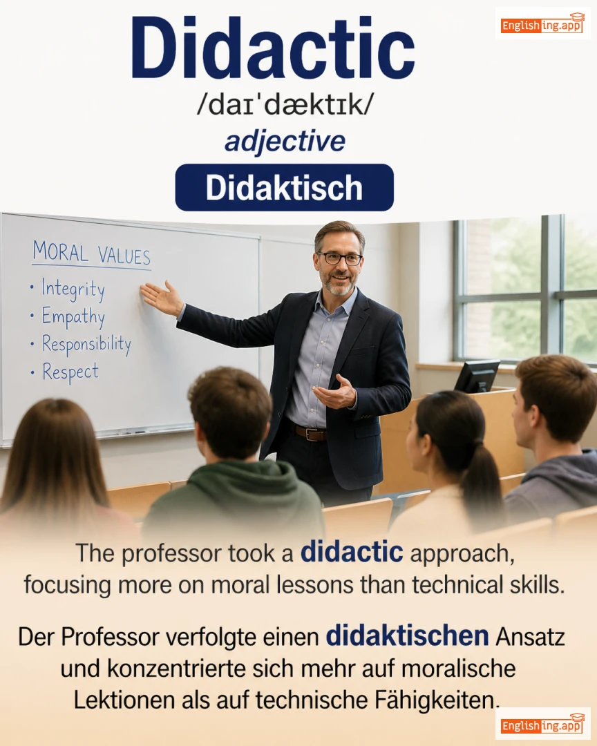 Didactic: English vocabulary meaning and example