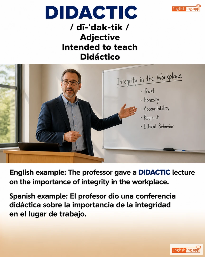 Didactic: English vocabulary meaning and example