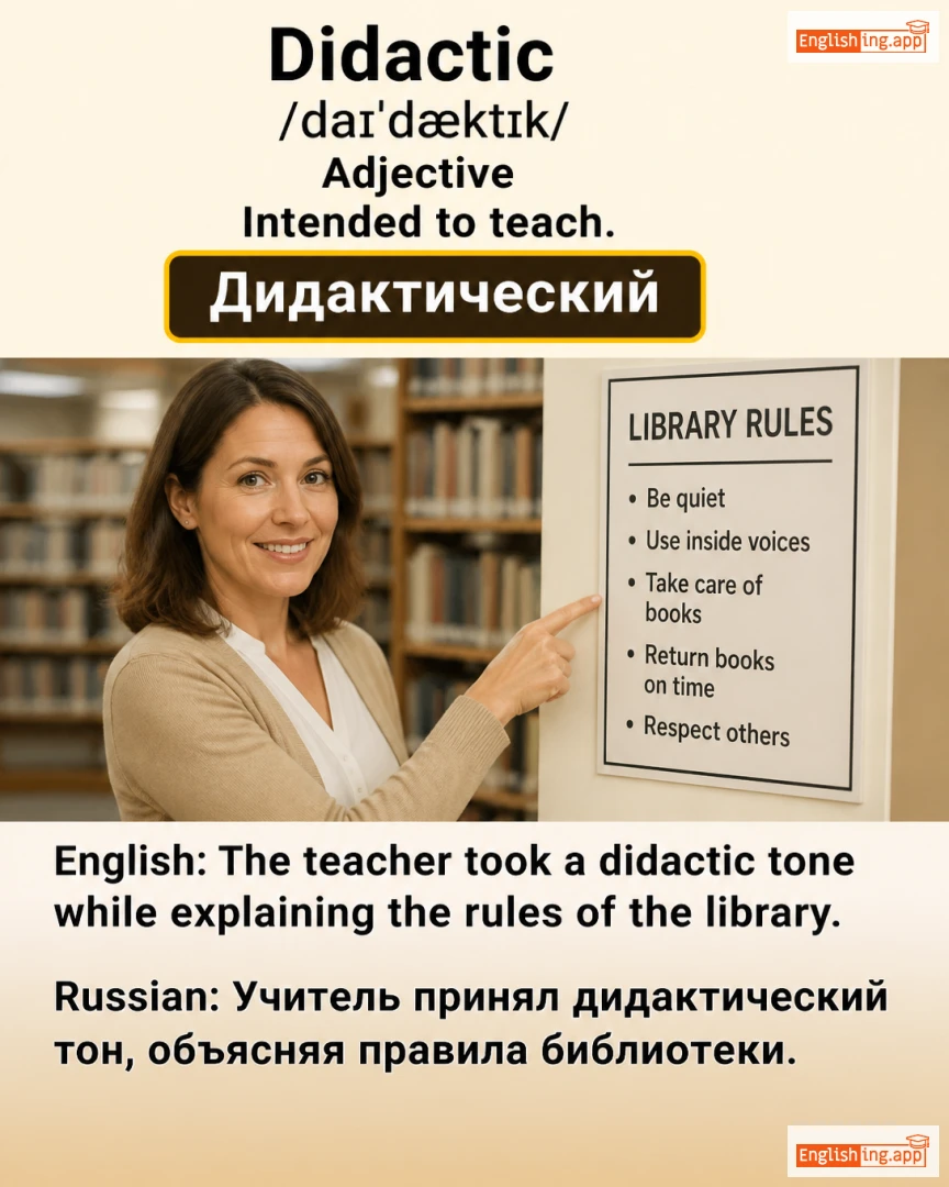 Didactic: English vocabulary meaning and example