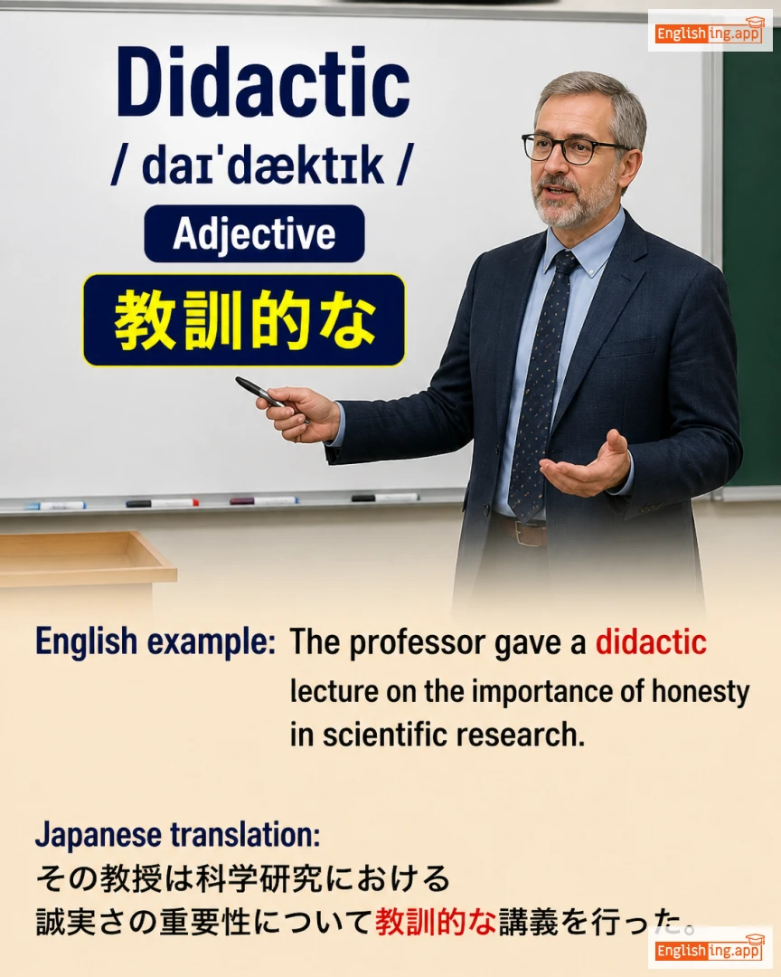 Didactic: English vocabulary meaning and example