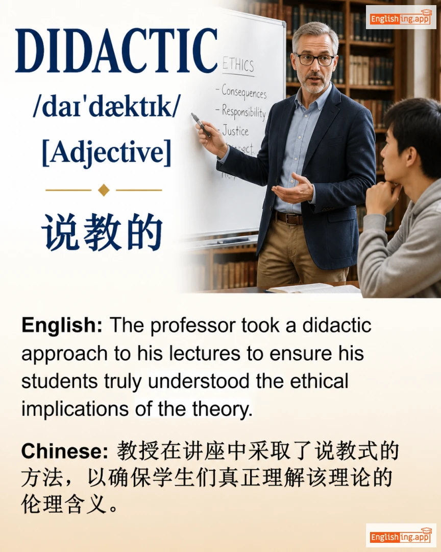 Didactic: English vocabulary meaning and example