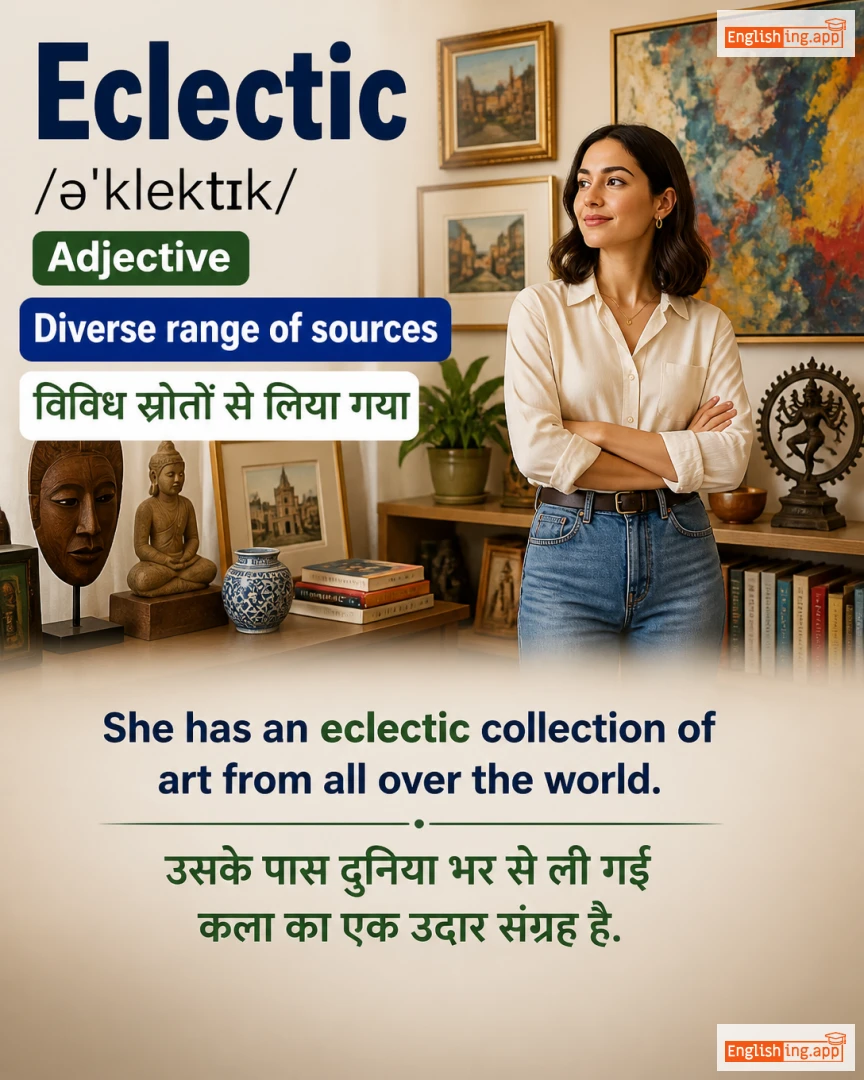 Eclectic: English vocabulary meaning and example