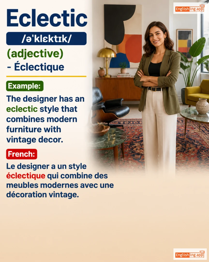 Eclectic: English vocabulary meaning and example