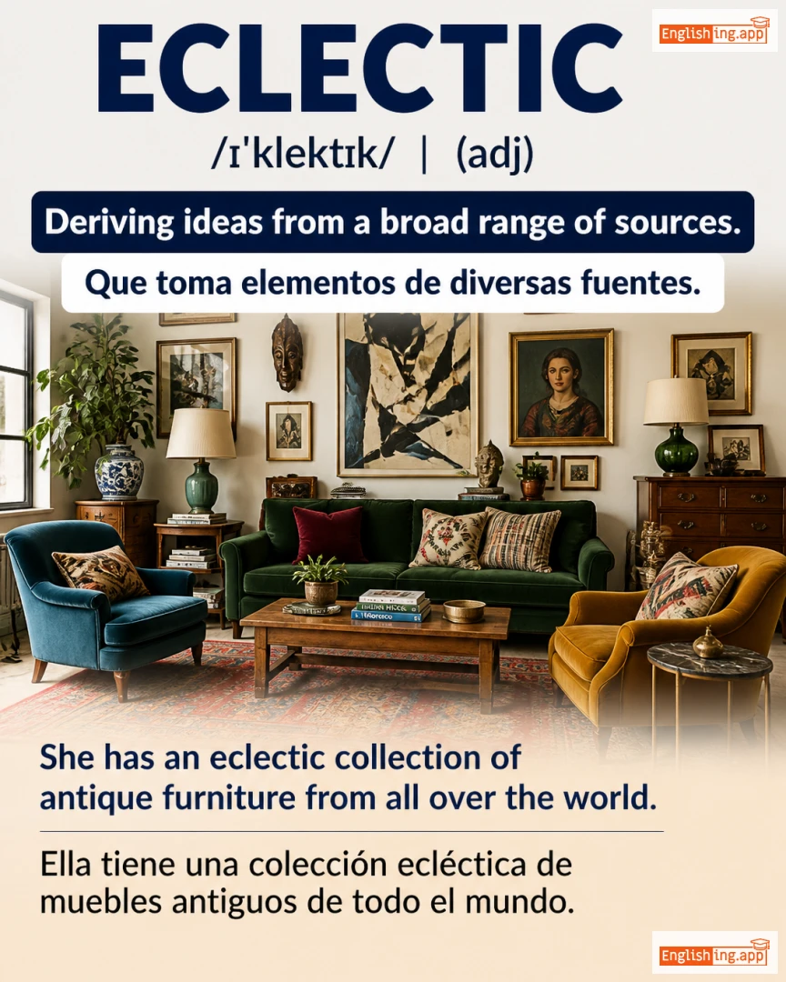 Eclectic: English vocabulary meaning and example
