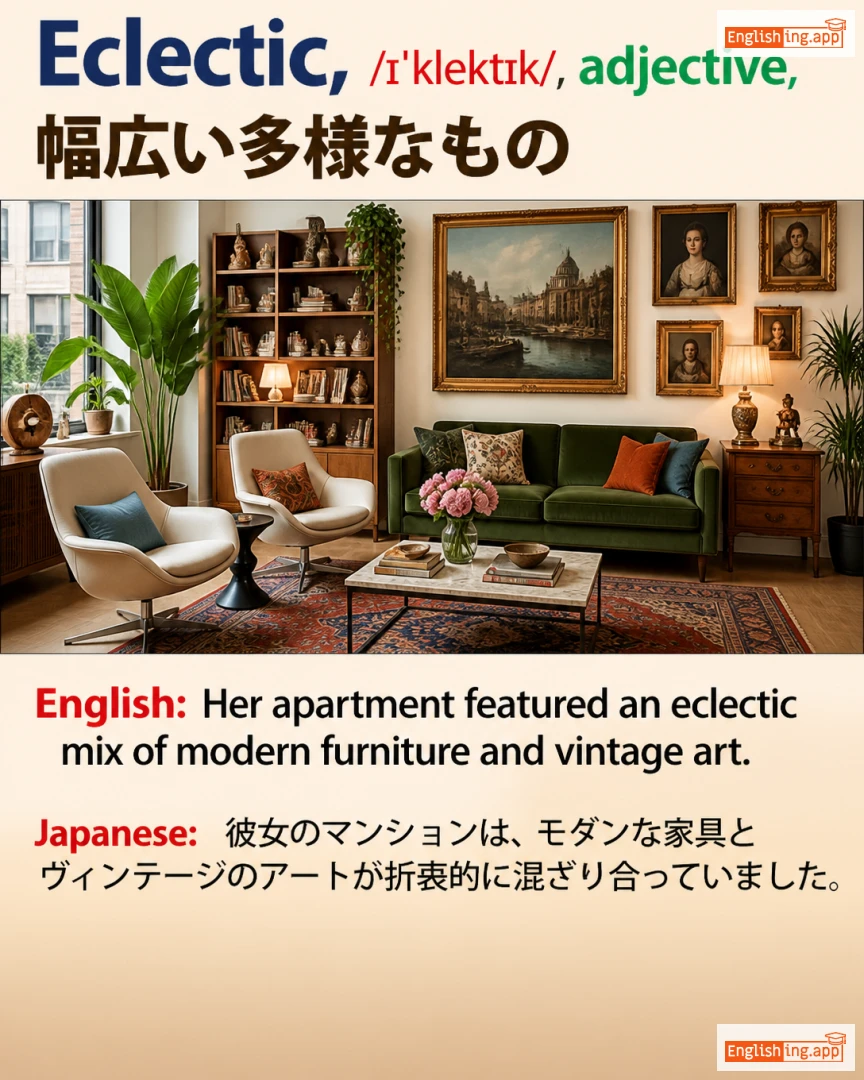 Eclectic: English vocabulary meaning and example