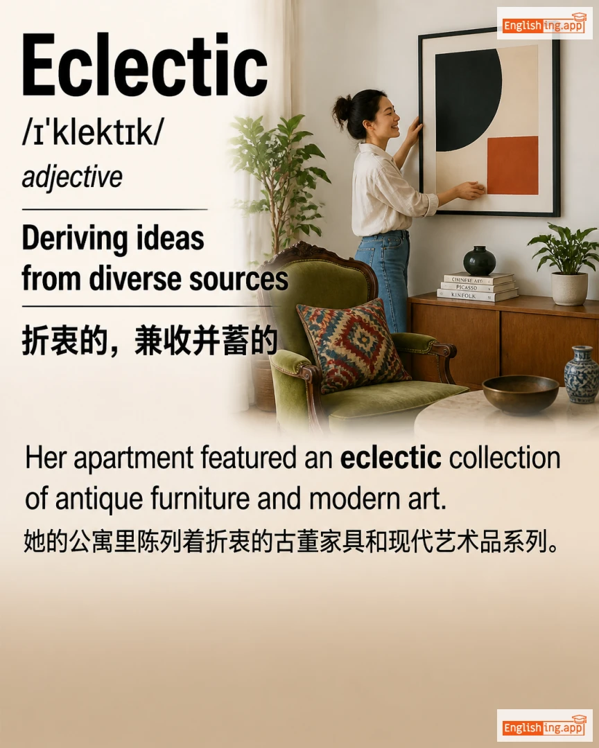 Eclectic: English vocabulary meaning and example