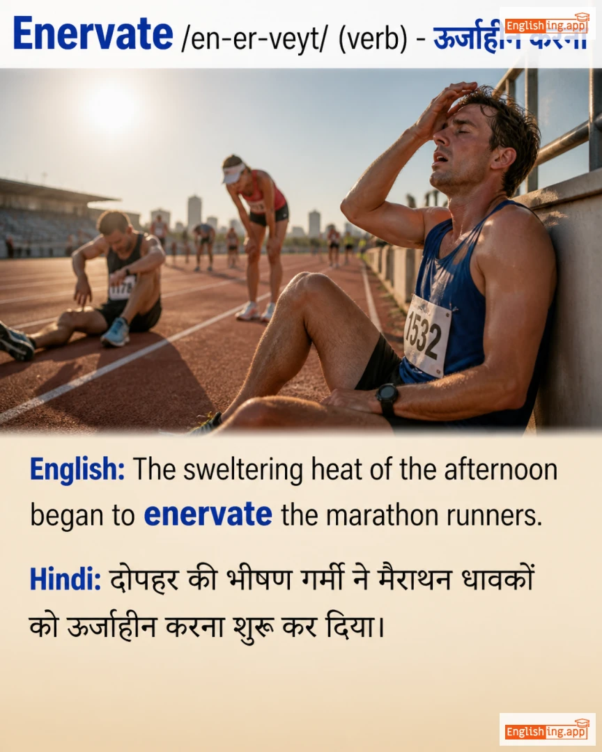 Enervate: English vocabulary meaning and example