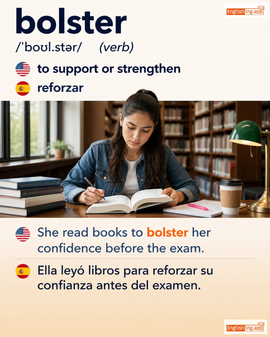 Bolster: English vocabulary meaning and example