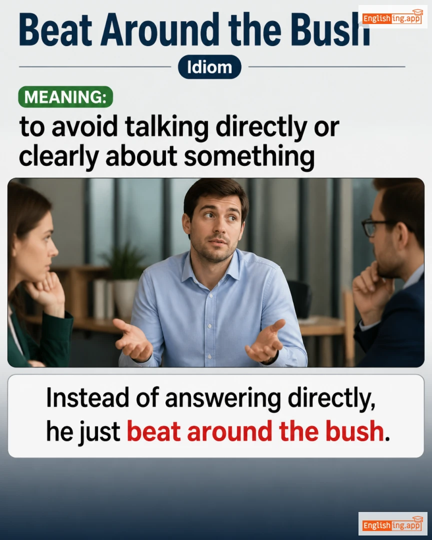Beat Around The Bush: English expression meaning and example