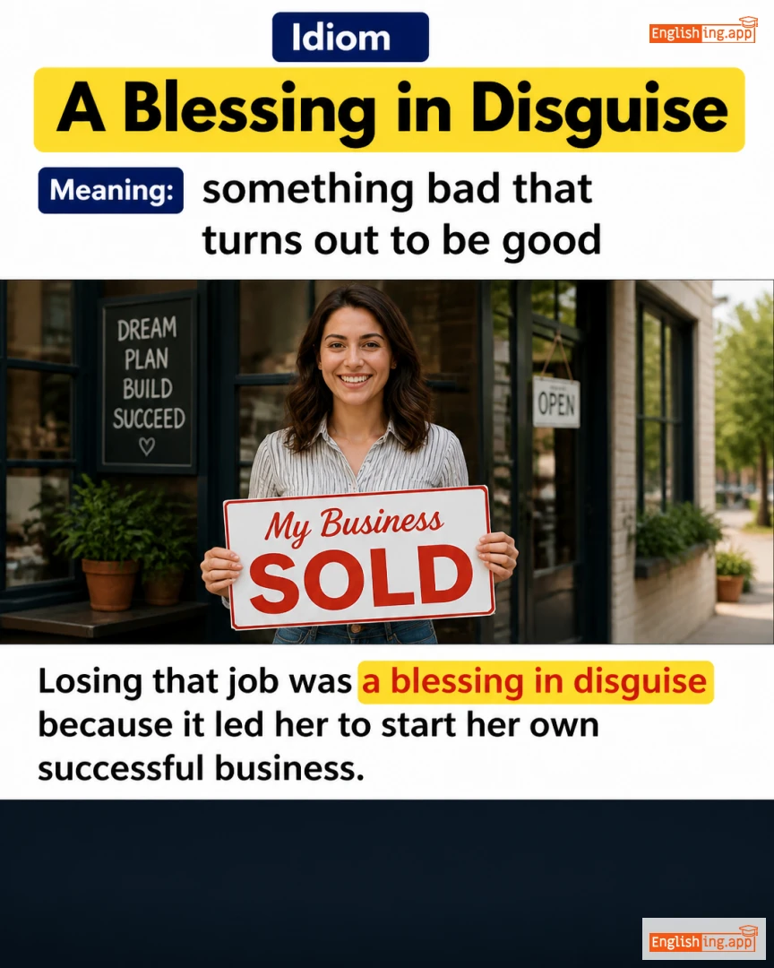 A Blessing In Disguise: English expression meaning and example