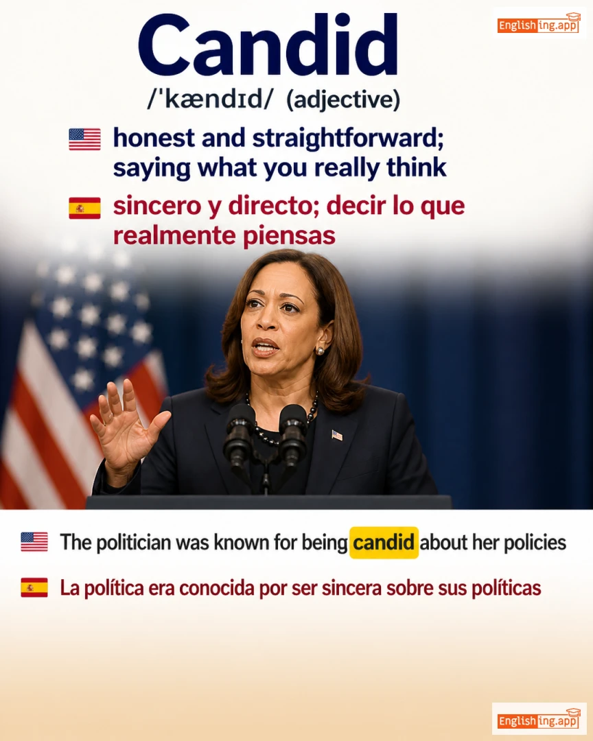 Candid: English vocabulary meaning and example