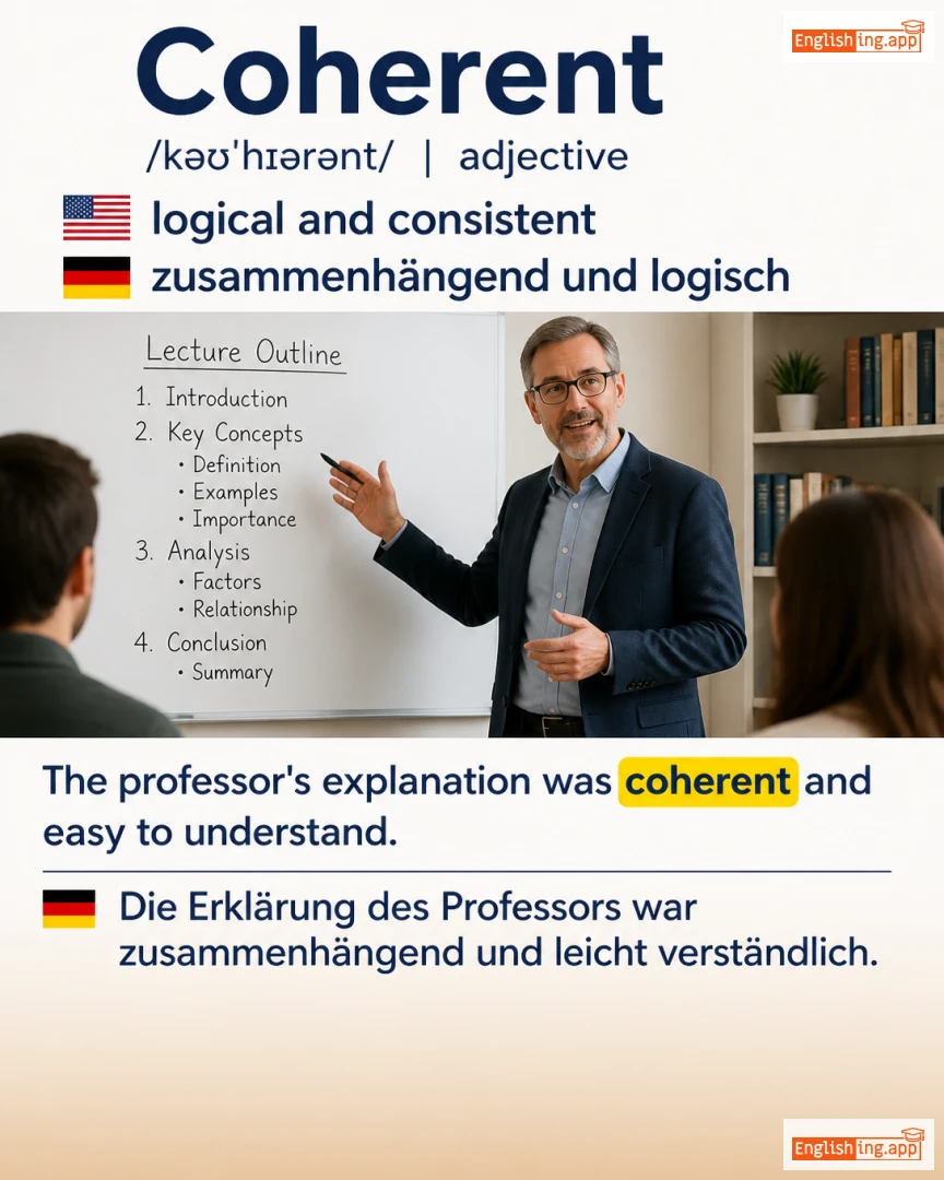Coherent: English vocabulary meaning and example