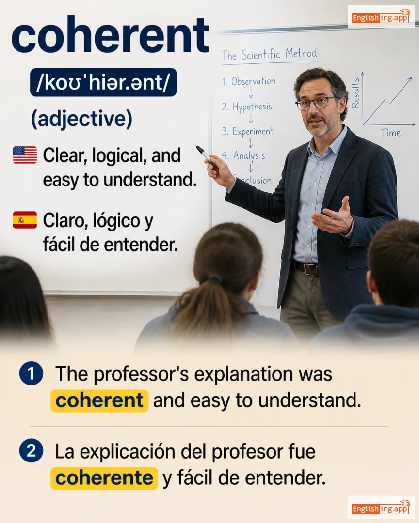 Coherent: English vocabulary meaning and example