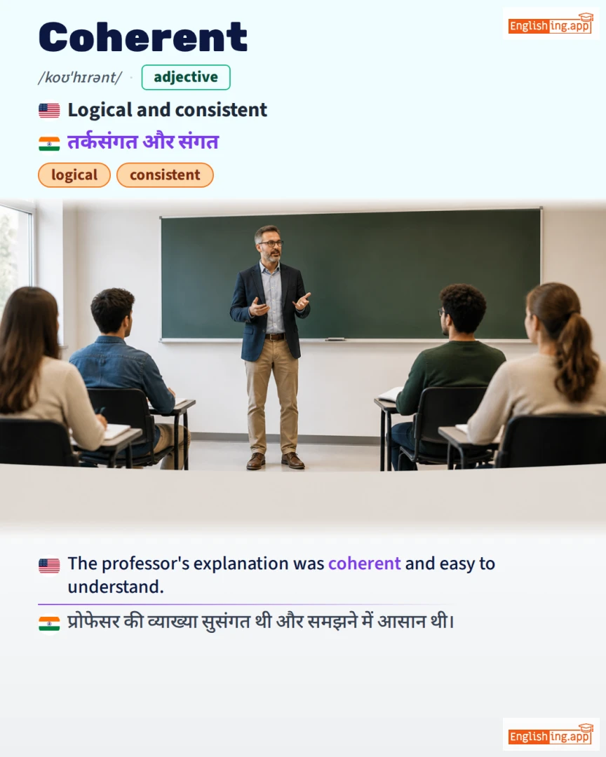 Coherent: English vocabulary meaning and example