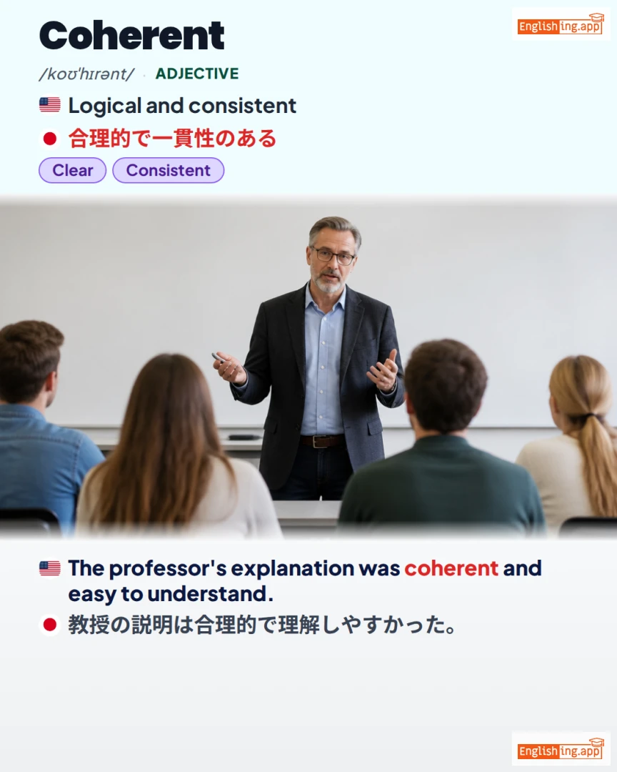 Coherent: English vocabulary meaning and example