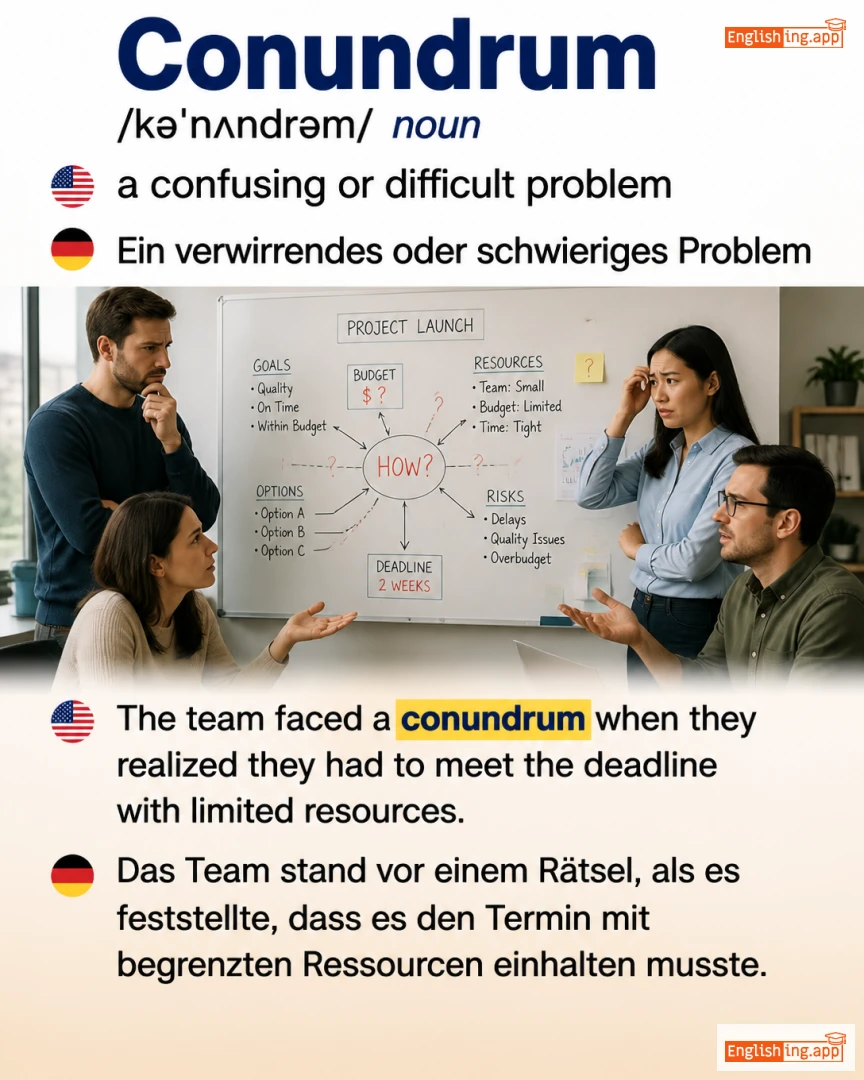 Conundrum: English vocabulary meaning and example