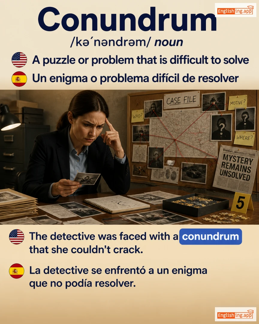 Conundrum: English vocabulary meaning and example