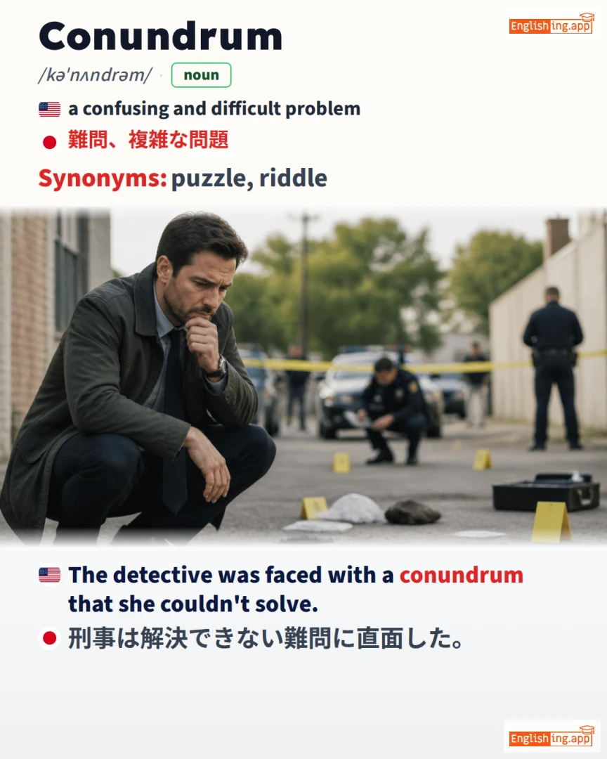Conundrum: English vocabulary meaning and example