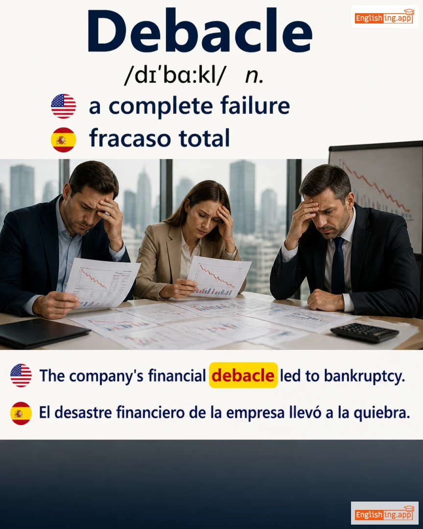 Debacle: English vocabulary meaning and example