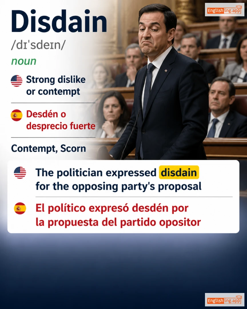 Disdain: English vocabulary meaning and example