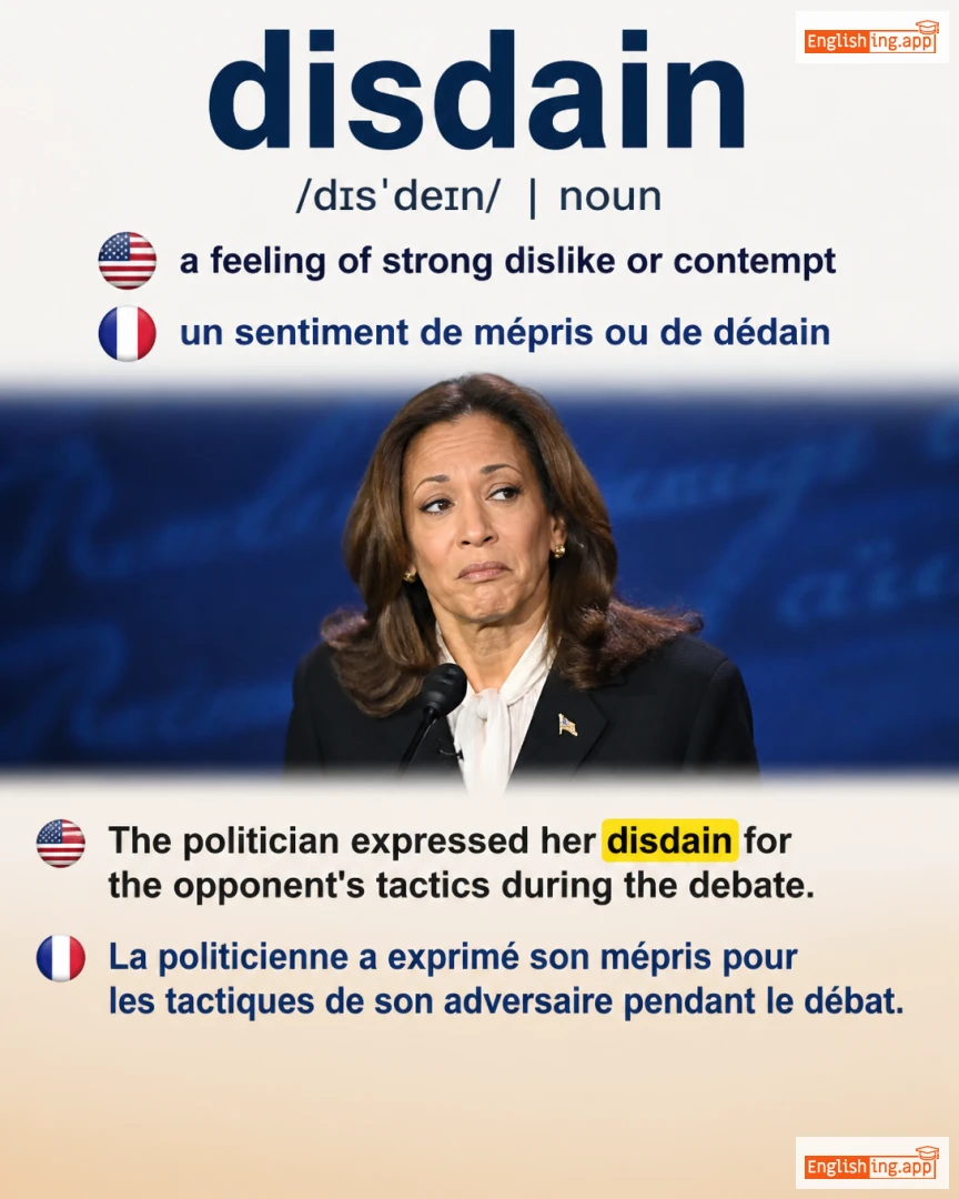 Disdain: English vocabulary meaning and example