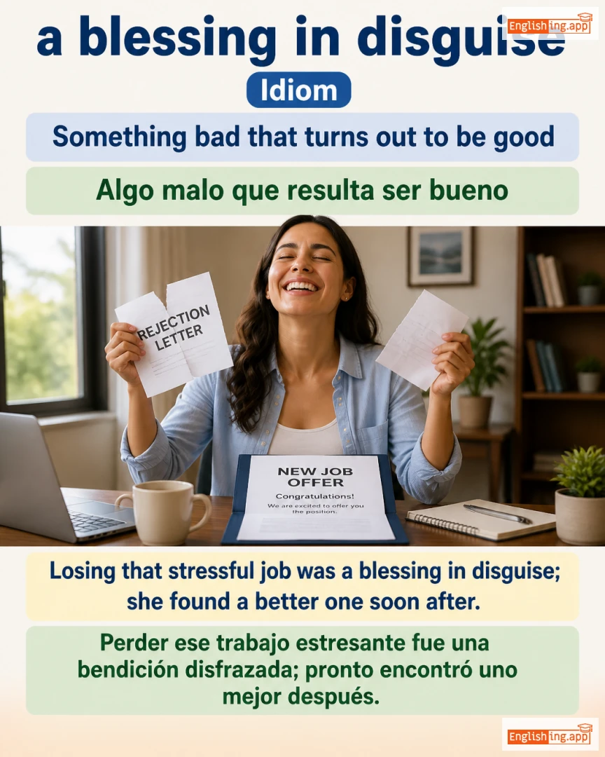 A Blessing In Disguise: English expression meaning and example