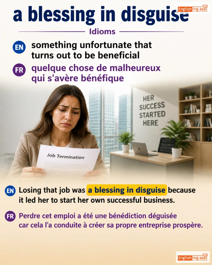 A Blessing In Disguise: English expression meaning and example