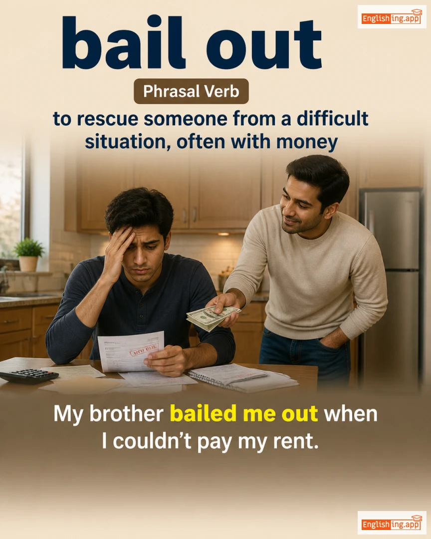 Bail Out: English expression meaning and example