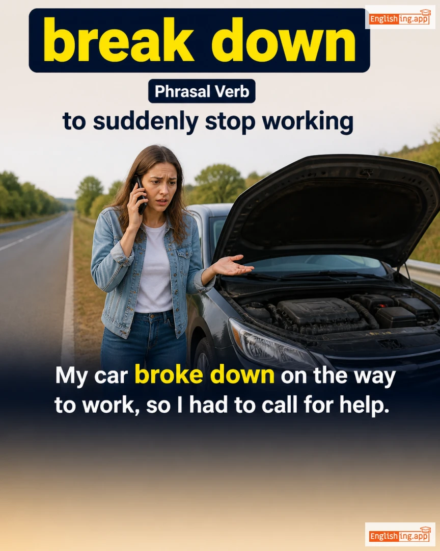 Break Down: English expression meaning and example