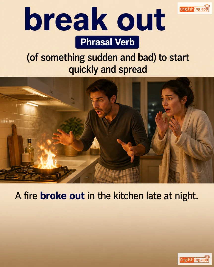 Break Out: English expression meaning and example
