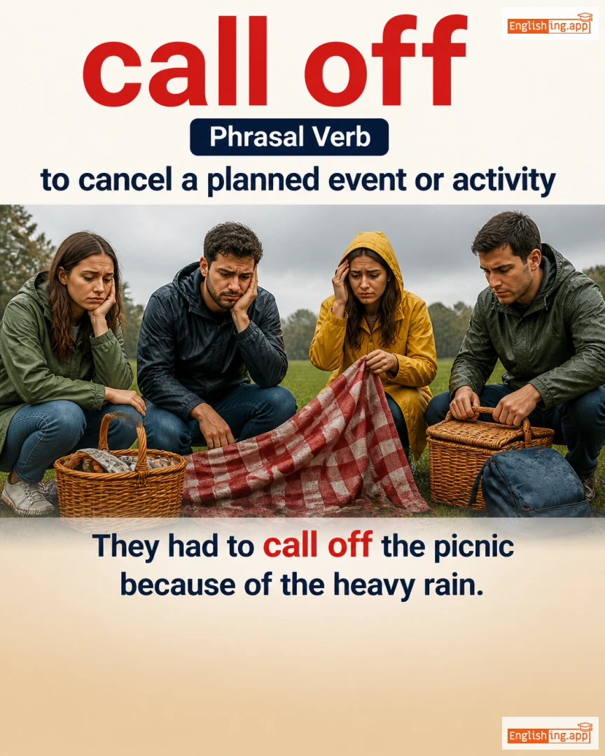 Call Off: English expression meaning and example