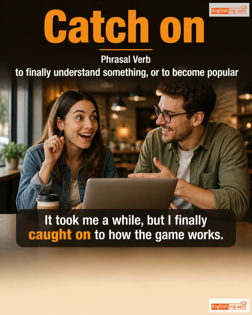 Catch On: English expression meaning and example