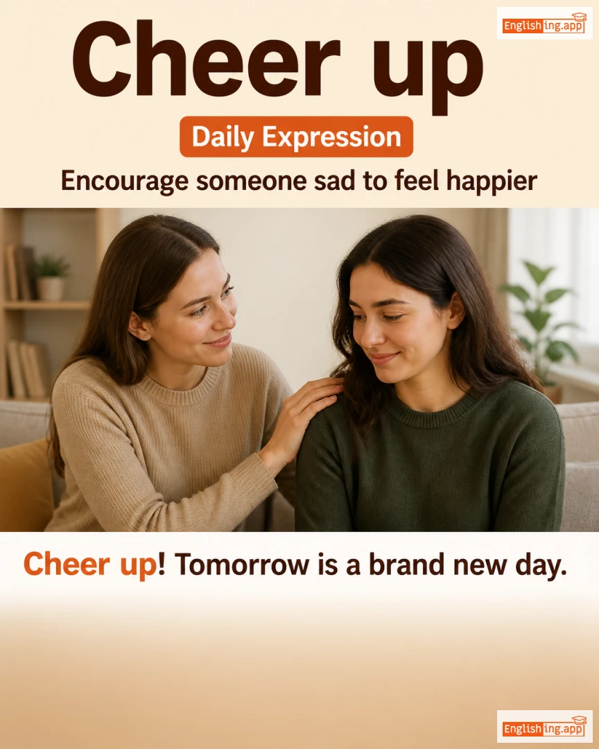 Cheer Up: English expression meaning and example