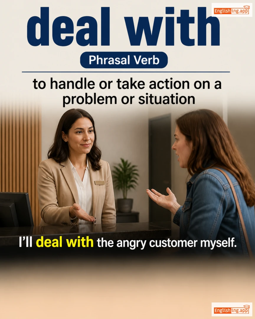 Deal With: English expression meaning and example