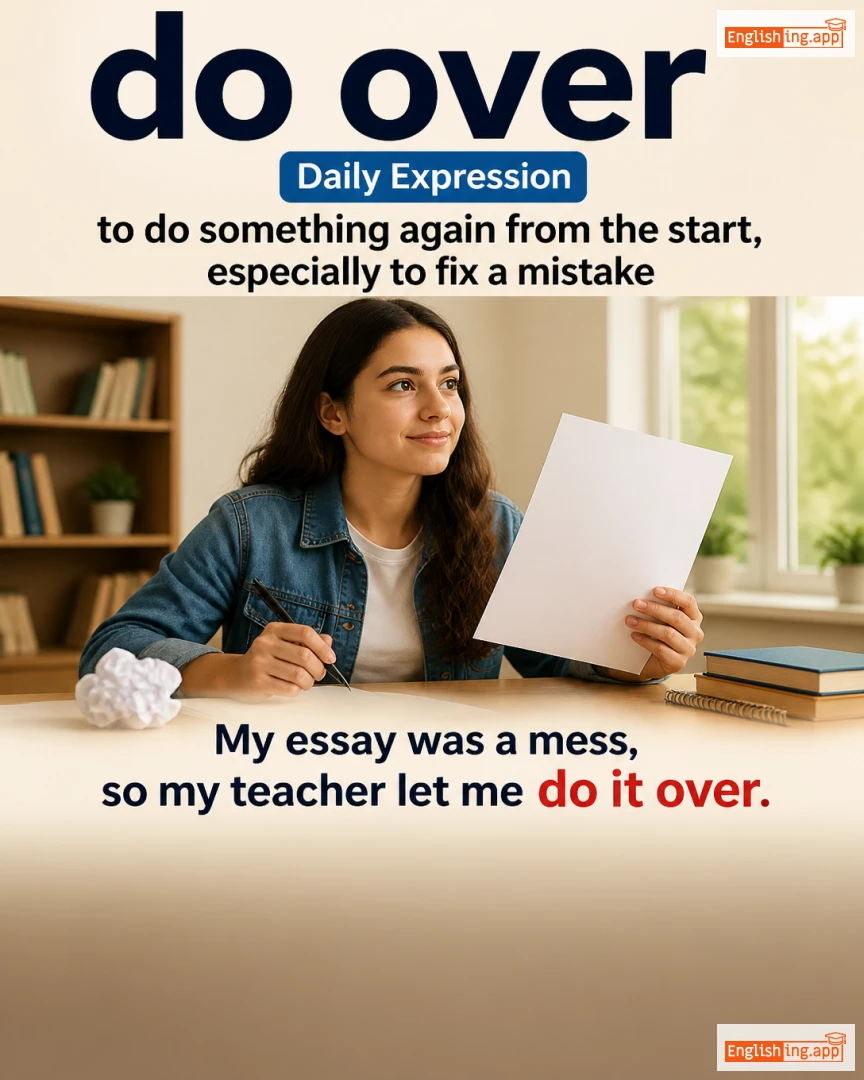 Do Over: English expression meaning and example