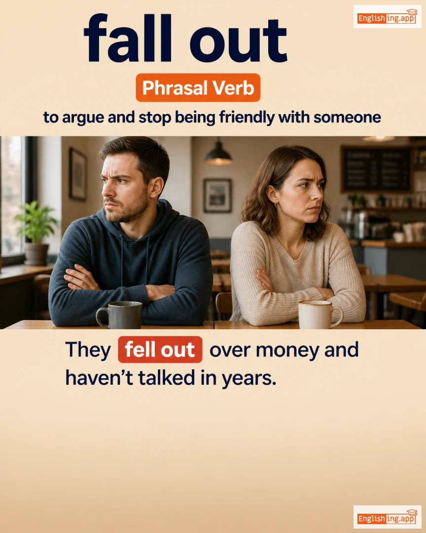 Fall Out: English expression meaning and example